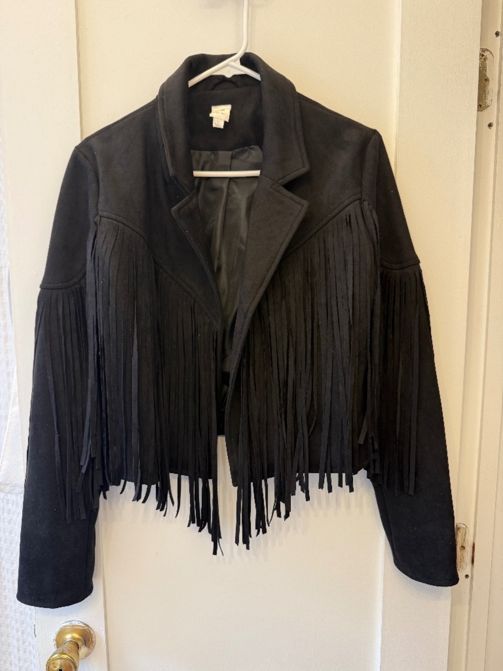 Faux Suede Fringe Jacket